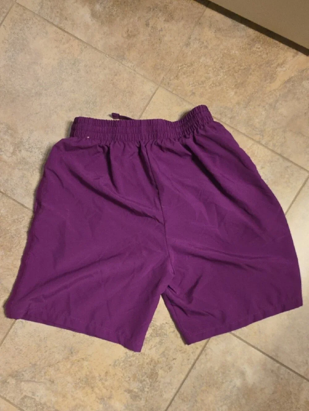 Nike Purple Training Shorts with White Swoosh Girls Youth